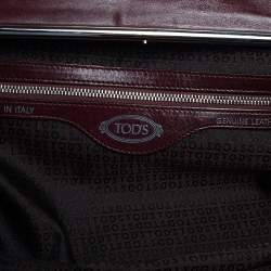 Pre Owned حقيبة يد هوبو تودز جلد عنابي