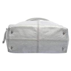Tod's Silver Leather Restyling D Bag Media Tote