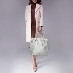 Tod's Silver Leather Restyling D Bag Media Tote