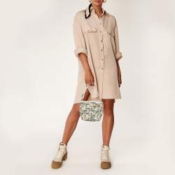 مملوكة مسبقًا Tod's Multicolor Water Ski Printed Canvas Shoulder Bag