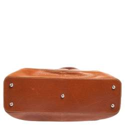 Pre Owned Tod's Brown Leather Buckle Satchel