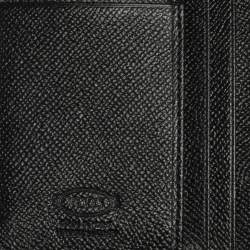 Pre Owned Tod's Black Leather Plaque Logo Continental Flap Wallet