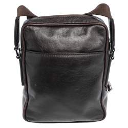Tod's Brown Leather Front Pocket Messenger Bag
