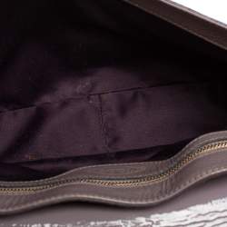 Tod's Mauve Signature Embossed Patent Leather Flap Top Handle Bag