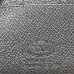 Pre Owned Tod's Grey Leather Card Holder