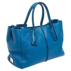 Tod's Blue Leather D Styling Shopper Tote