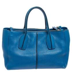 Tod's Blue Leather D Styling Shopper Tote