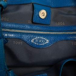 Tod's Blue Leather D Styling Shopper Tote