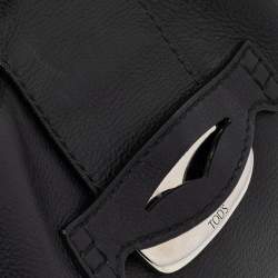 Pre Owned حقيبة هوبو تودز جلد أسود بقلاب