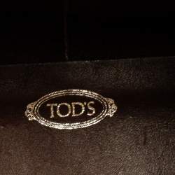 مملوكة مسبقًا Tod's Brown Leather Fringe Media Shopper Tote