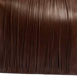 مملوكة مسبقًا Tod's Brown Leather Fringe Media Shopper Tote