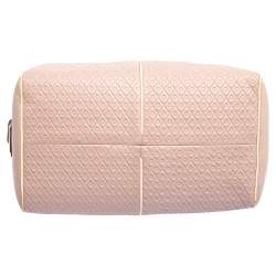 Tod's Pink/White Signature Leather Boston Bag