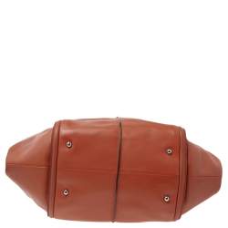 Pre Owned Tod's Orange Leather Tote