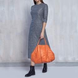 Pre Owned Tod's Orange Leather Tote
