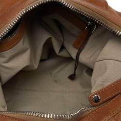 Pre Owned حقيبة هوبو تودز جلد بني بسحاب 