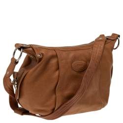 Pre Owned حقيبة هوبو تودز جلد بني بسحاب 