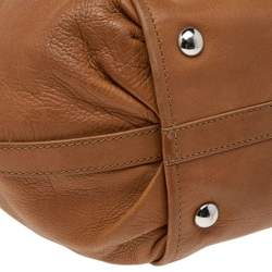 Pre Owned حقيبة هوبو تودز جلد بني بسحاب 