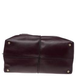 Pre Owned Tod's Burgundy Leather D-Styling Satchel