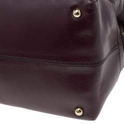 Pre Owned Tod's Burgundy Leather D-Styling Satchel