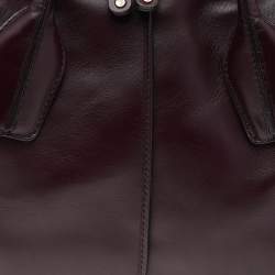 Pre Owned Tod's Burgundy Leather D-Styling Satchel