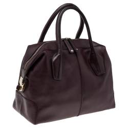 Pre Owned Tod's Burgundy Leather D-Styling Satchel