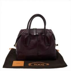 Pre Owned Tod's Burgundy Leather D-Styling Satchel