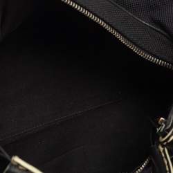 Pre Owned حقيبة كتف تودز كانفاس وجلد أسود 