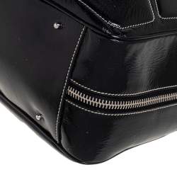 مملوكة مسبقًا Tod's Black Patent Leather Side Pocket Hobo 