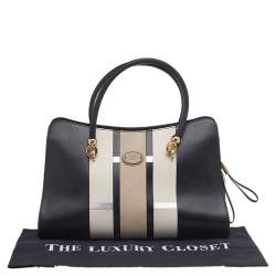 مملوكة مسبقًا Tod's Multicolor Leather And Suede Sella Satchel