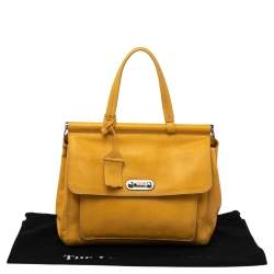 Tod's Yellow Leather Top Handle Bag