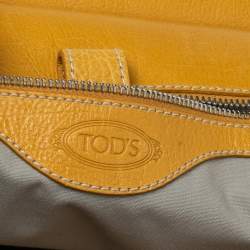 Tod's Yellow Leather Top Handle Bag