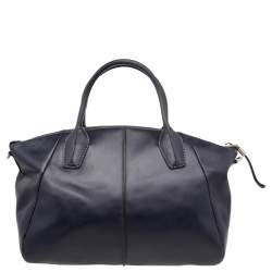 Pre Owned Tod's Navy Blue Leather Tote