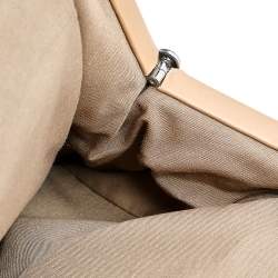 Tod's Beige/Brown Canvas And Leather Satchel