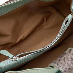 Tod's Green/Grey Suede and Lizard Hobo