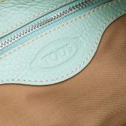 Tod's Green/Grey Suede and Lizard Hobo