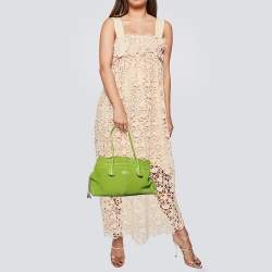 Pre Owned Tod's Green Suede D Bag Media Tote