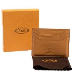 Tod's Tan Leather Card Holder