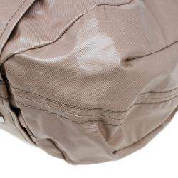 Pre Owned Tod’s Metallic Beige Coated Canvas G-Bag Easy Sacca Grande Tote