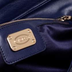 Pre Owned Tod's Blue Leather Signature Clutch