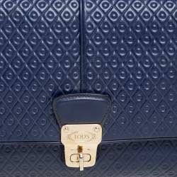 Pre Owned Tod's Blue Leather Signature Clutch
