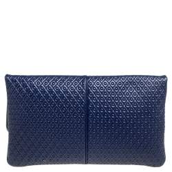 Pre Owned Tod's Blue Leather Signature Clutch