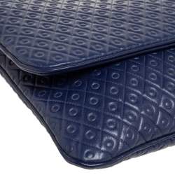 Pre Owned Tod's Blue Leather Signature Clutch