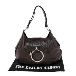 Pre Owned Tod's Dark Brown Leather Preggy Hobo