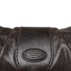 Pre Owned Tod's Dark Brown Leather Preggy Hobo