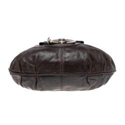 Pre Owned Tod's Dark Brown Leather Preggy Hobo