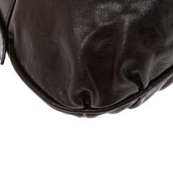 Pre Owned Tod's Dark Brown Leather Preggy Hobo