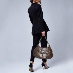 Pre Owned Tod's Dark Brown Leather Preggy Hobo