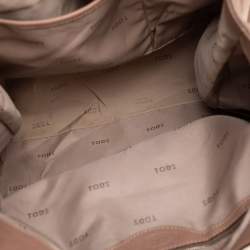 Tod's Dark Beige Leather Ivy Sacca Media Hobo