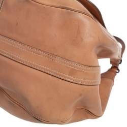 Pre Owned حقيبة هوبو تودز جلد بيج جيب أمامي