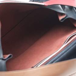 Tod's Black/Beige Leather Wave Top Handle Bag